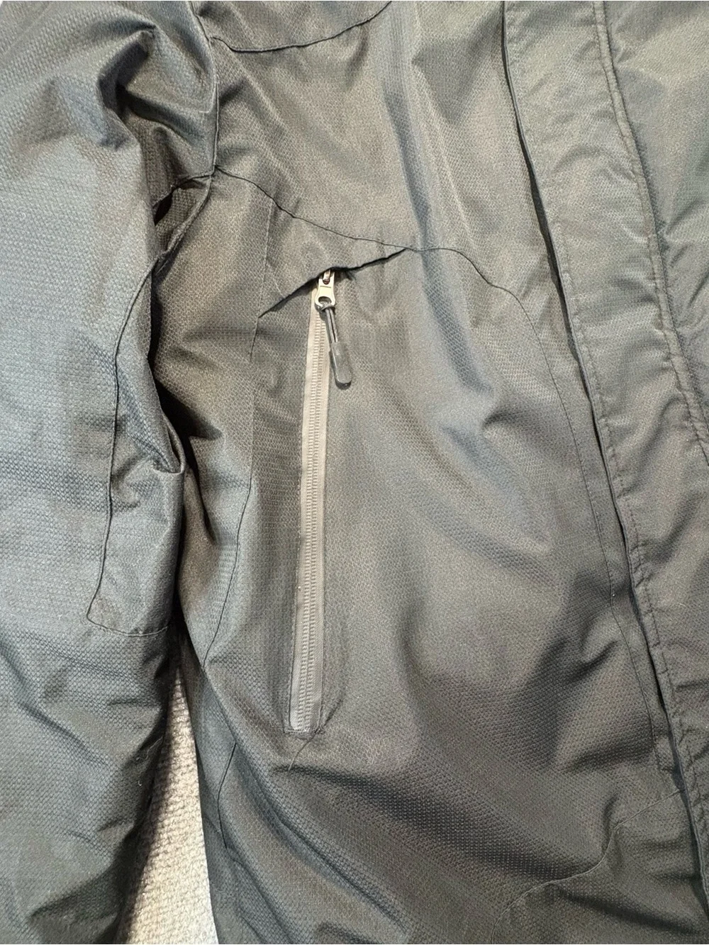 Wantdo Men's Size L Mountain Windproof Rain Waterproof Ski hooded Jacket Black